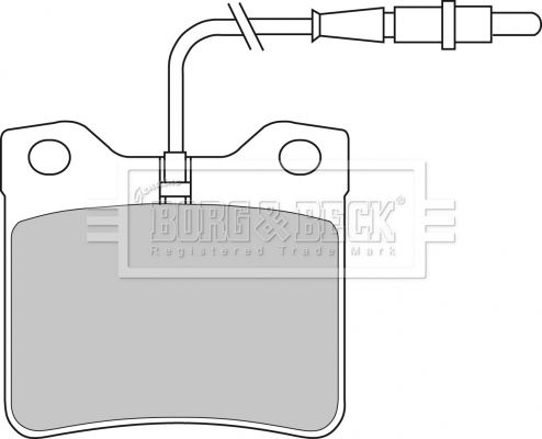 BORG & BECK Комплект тормозных колодок, дисковый тормоз BBP1421